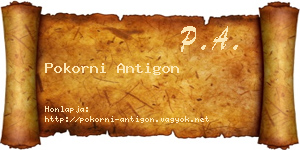 Pokorni Antigon névjegykártya